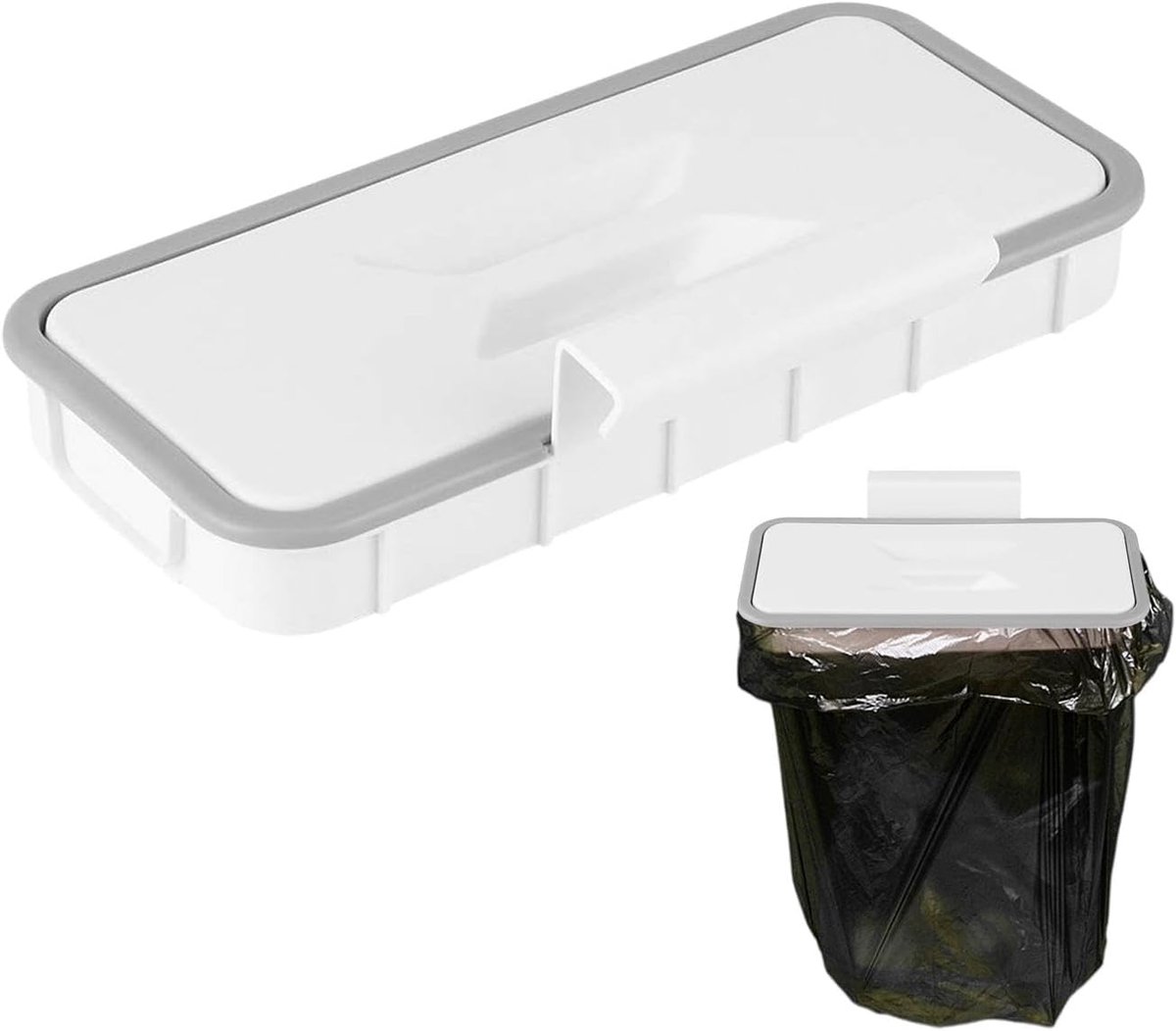 Afvalzak Houder - Prullenbak Organizer - Keuken Opruimen - Met Deksel - 23.5 x 11 cm