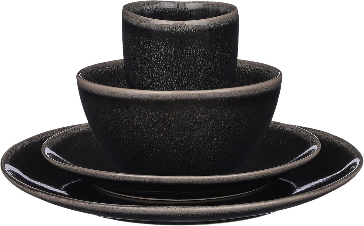 Servies Set - Dinerset Kombiservies - Dagelijks Gebruik - Uniek Patroon - 16-delig - Meerkleurig
