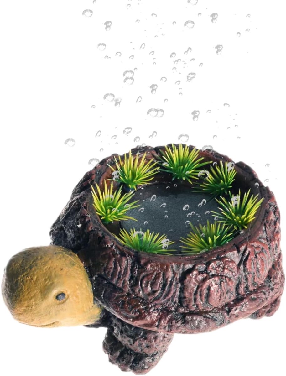 Luchtsteen Aquarium - Schildpad Bubbeller - Zuurstof Verrijken - Stille Bubble Verspreiding - 16 cm - Groen