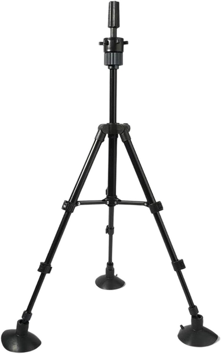 Pruik Statief - Oefenhoofd Houder - Kappers Training - Verstelbaar Zuignap - 38-75cm Hoogte
