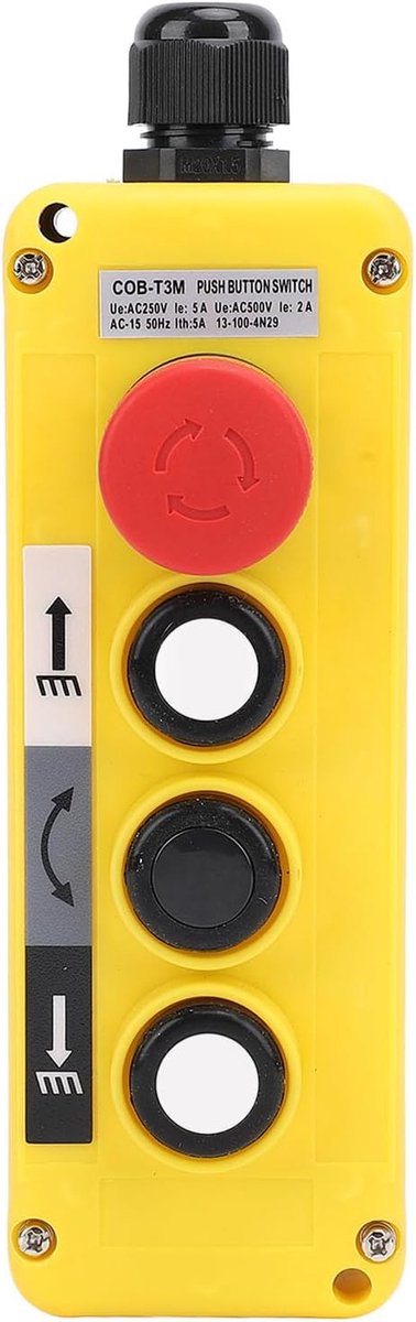 Bedieningspaneel Kraan - Draadloze Schakelaar - Industriële Hijs - Noodstop Functie - 21.4 x 8.3 x 8.1 cm