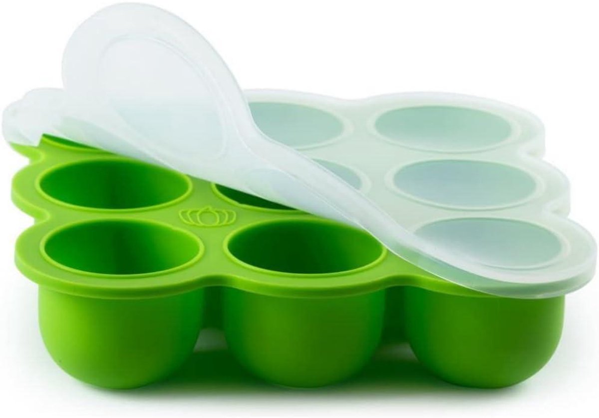Bewaardoos en Vormen met Deksel voor IJsblokjes Chocolade - Groen - 9 x 75 ml
