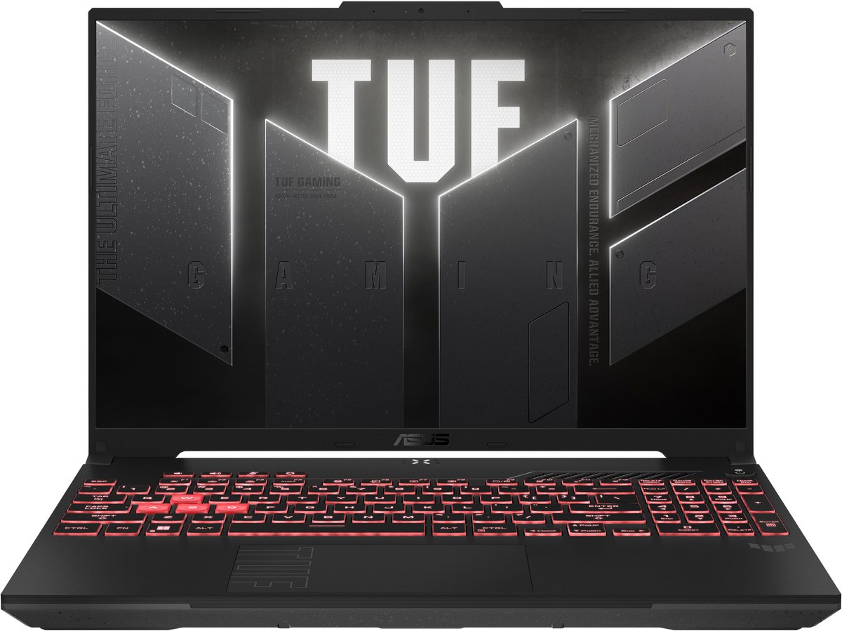 ASUS TUF Gaming A16 FA607NUQ‑RL009W - Gaming Laptop - 16 inch - Full HD+ - AMD Ryzen 7 - 16GB/512GB - RTX 4050 - Wi‑Fi 6 — afbeelding 1