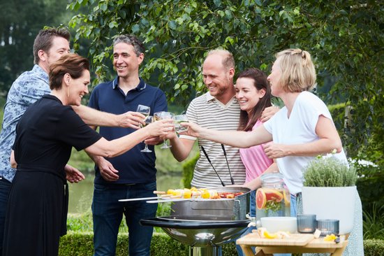 Barbecook Loewy 50 - Houtskool BBQ barbecue - Grilloppervlak 47.5cm - Incl. Windscherm, BBQ rooster en asopvangpot - RVS van Barbecook — afbeelding 2