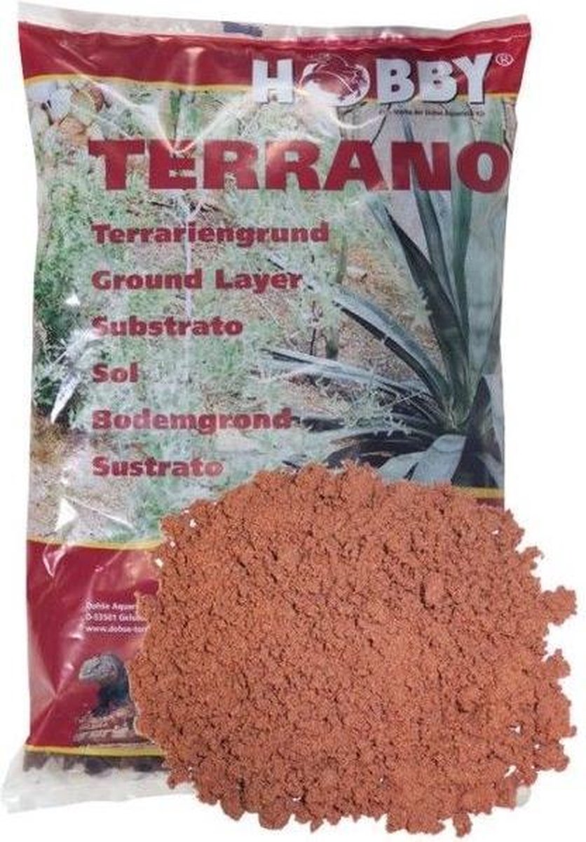 Hobby Terrano Woestijnzand Rood 0,1-0,3 mm 5 en 25 kg terrarium bodembedekking voor woestijnreptielen 5KG