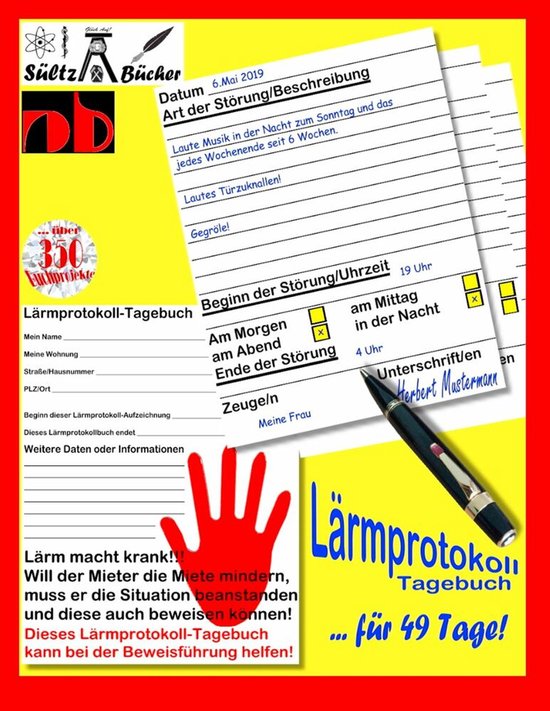 Lärmprotokoll-Tagebuch bei Lärmbelästigung und Ruhestöru ... - cover