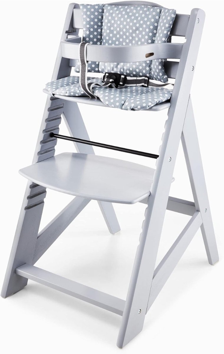 Aurixi® Kinder Eetstoel - Babystoel Voor Aan Tafel Met Dienblad - Baby Stoel Voor Eten - Meegroei Kinderstoel Inklapbaar - Baby stoeltje Zitten - Meegroeistoel – Kindereetstoel - Grijs - 32cm x 44cm x 87 cm thumbnail 6