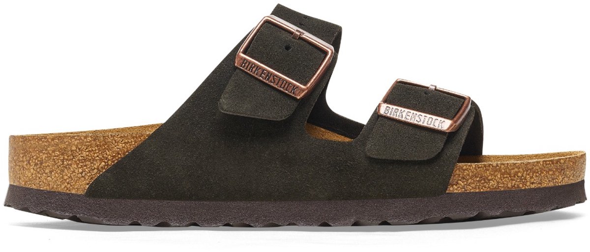 BIRKENSTOCK ARIZONA MOCCA SOFT FOOTBED SUÈDE NARROW- 4040714342795 Bruin