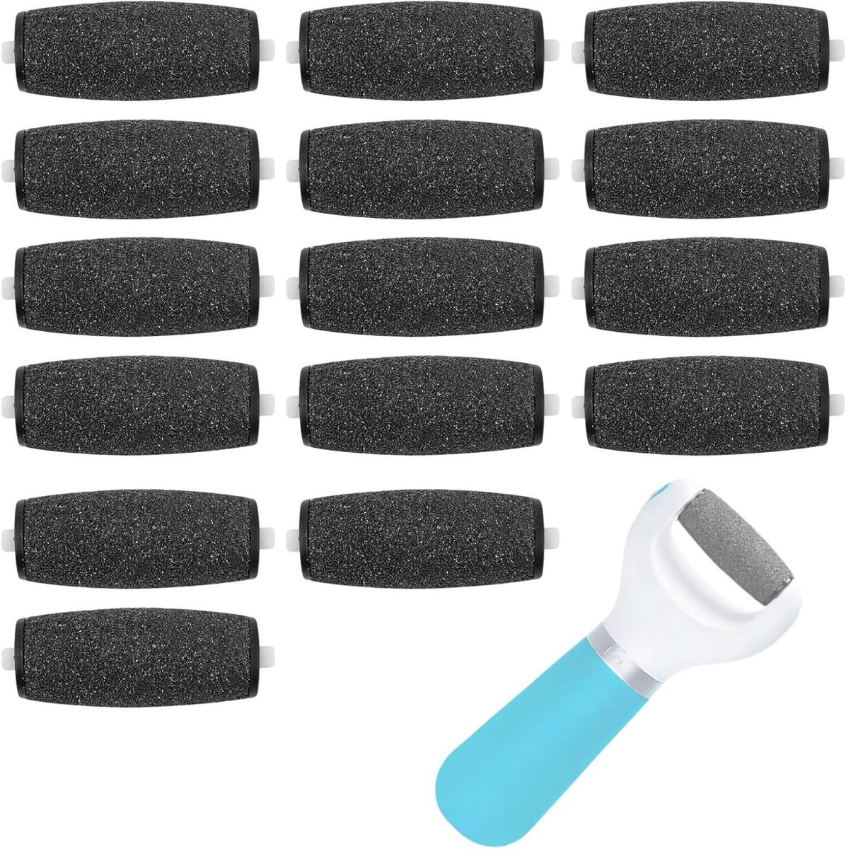 15 stuks exfoliërende rollen voor ergonomische voetverzorging met reservepads