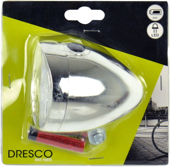 Dresco Fietskoplamp - Classic - 3 LEDs - Chroom — afbeelding 3