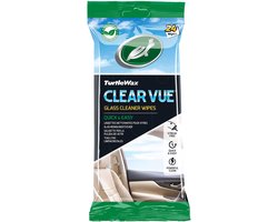 Turtle Wax Clear Vue Glasreinigingsdoekjes - Superieure reiniging - Voor glas en spiegeloppervlakken - Binnen en buiten de auto - In hersluitbare verpakking - 24 doekjes