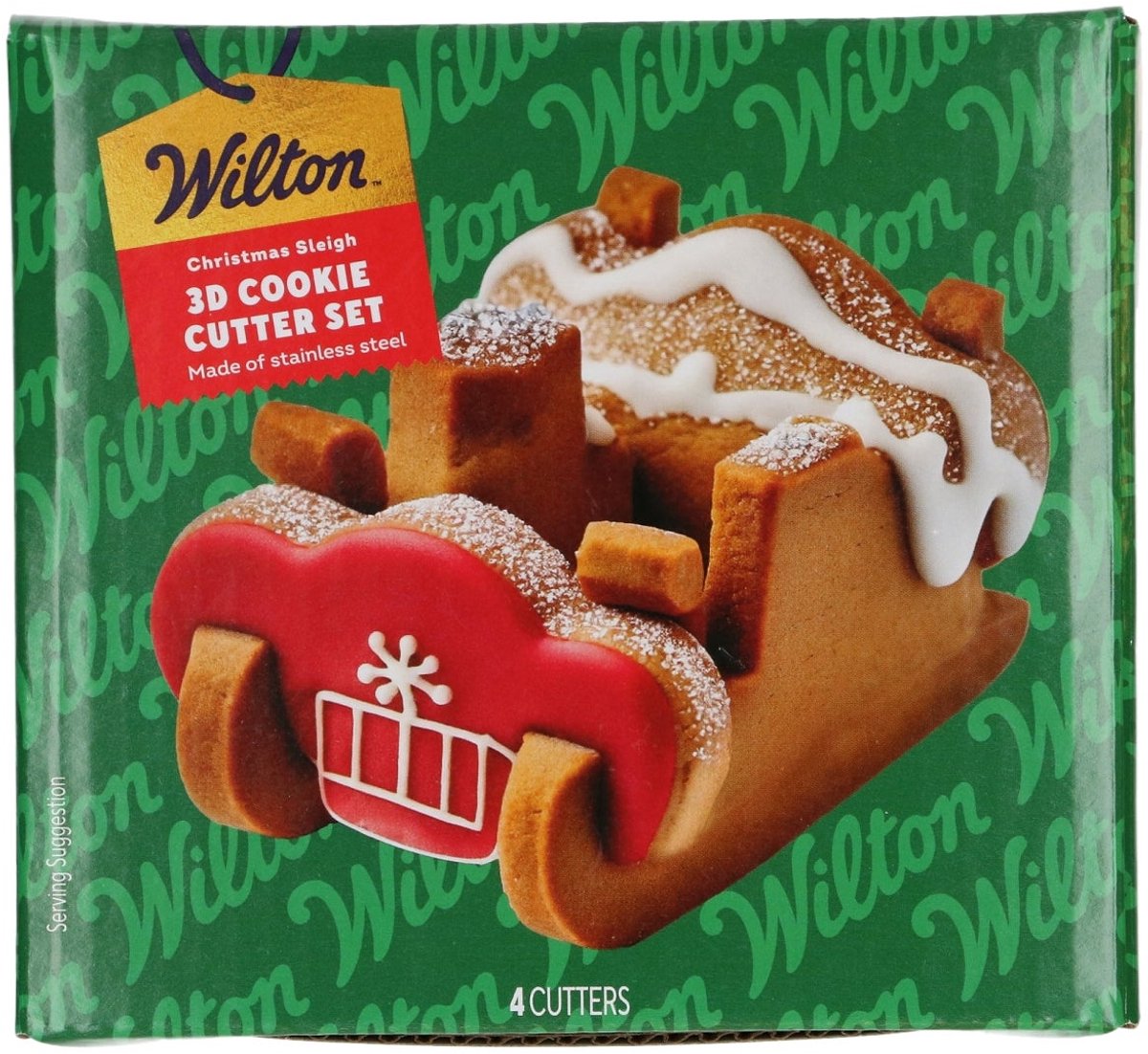 Wilton Koekjes Uitsteker - 3D Kerstslee - Set/4 - Uitsteekvormpjes Kerst - Koekjes Vorm