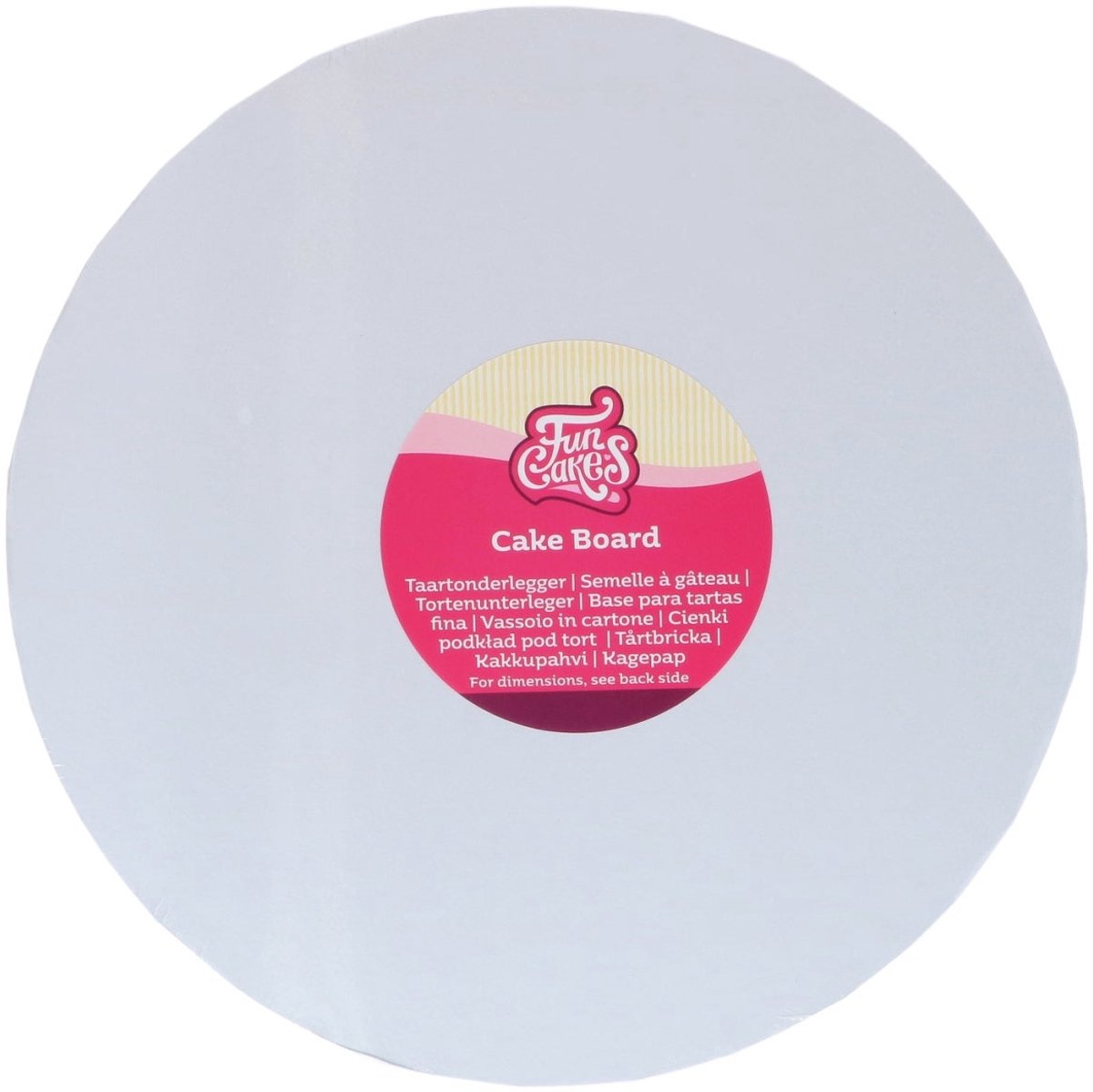 FunCakes Cake Board Rond - Wit - Ø40 cm - Taartonderlegger - Taartkarton