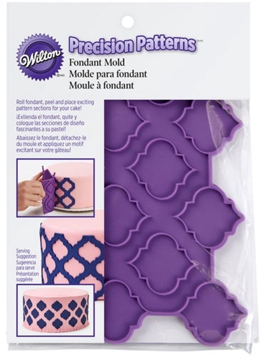 Wilton Silicone Mat - Taartrand Decoratie - Trellis Patroon - 12 x 17,2 cm