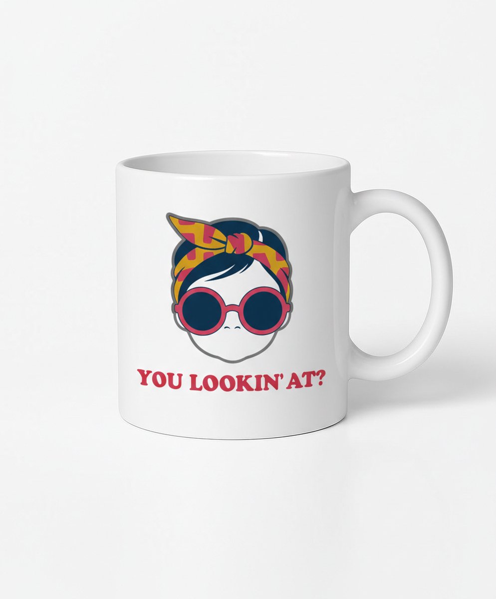 YOU LOOKIN' AT? Mok - Unieke Design Koffiemok
