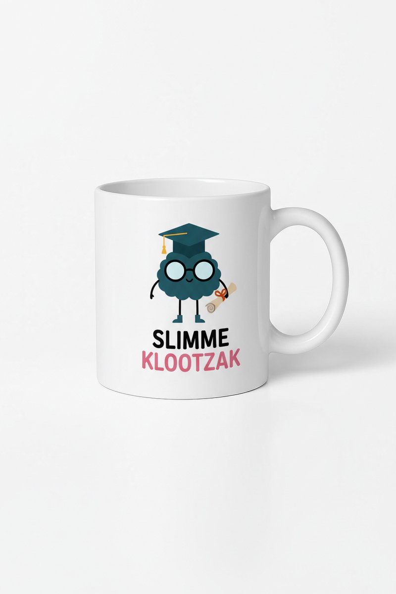 Slimme Klootzak Mok - Grappige Afstudeer Cadeau Koffiemok