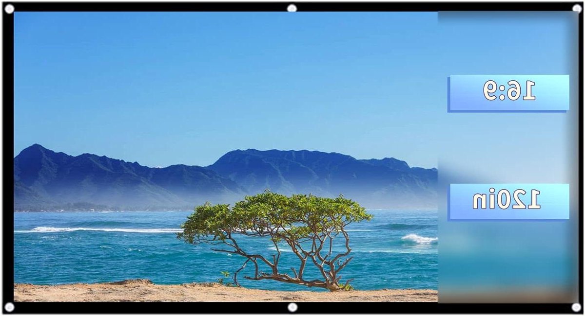 60-120 inch projectiescherm 16:9 canvas voor thuisbioscoop, camping en openluchtbioscoop