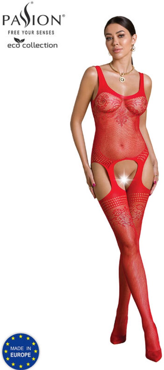 Passion - Eco Collection Bodystocking Eco Bs008 Red