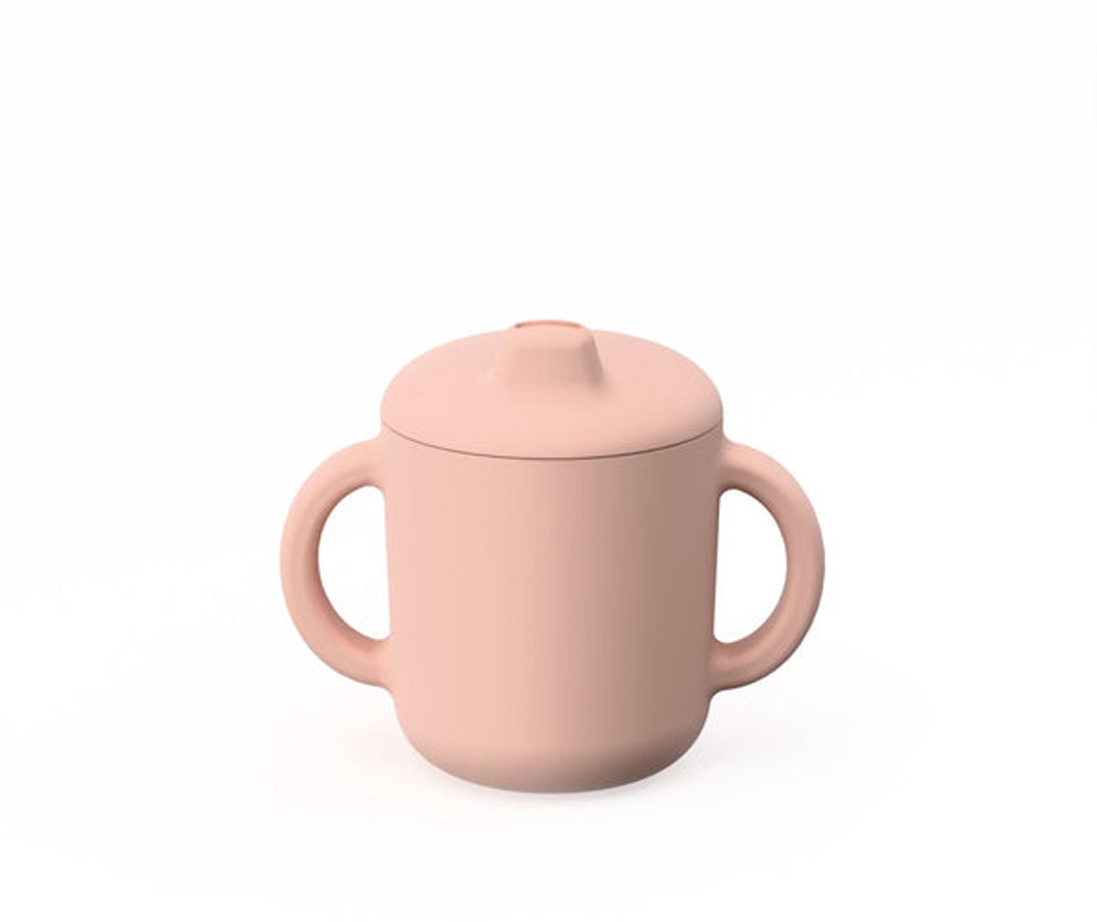 EKOBO Baby Tuitbeker met Handvatten – Siliconen – BPA Vrij – Bambino – Roze