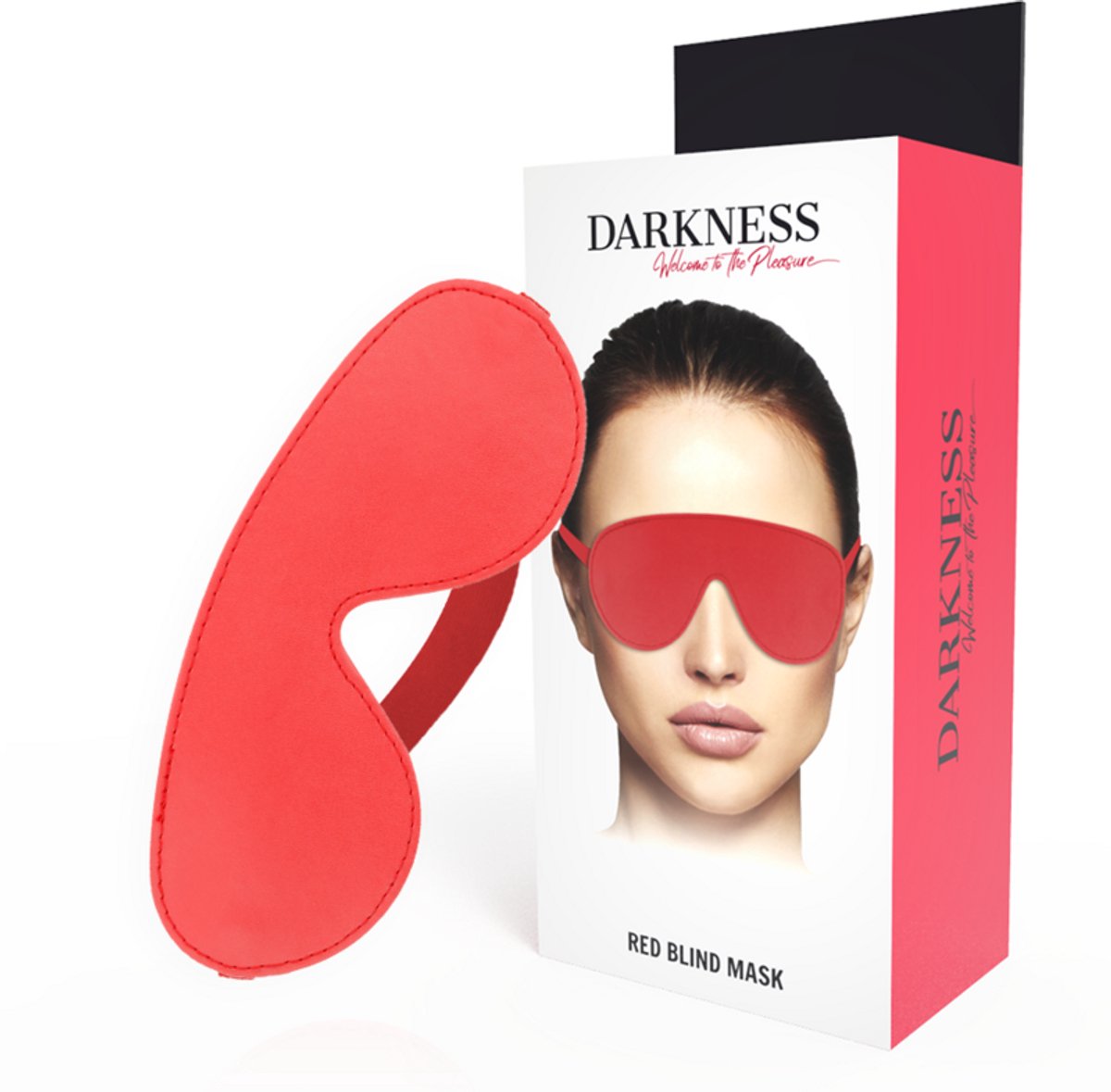 Darkness - masker - Rood- Kunstleer
