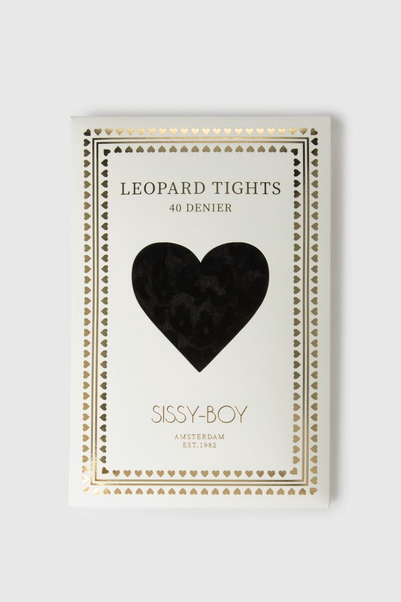 Sissy-Boy - Zwarte leopard panty