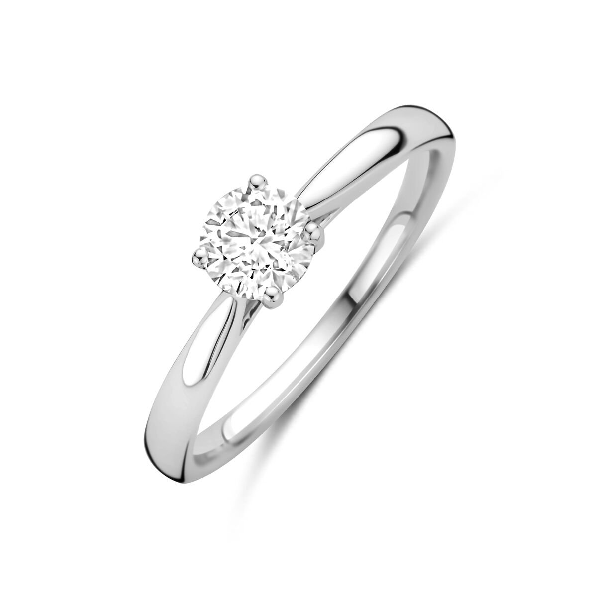 14K witgouden ring lab grown diamant 0.50ct h si - 4106470