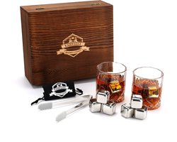Sensova - Whisky Set met Luxe Glazen en Complete Whiskey Set - Stijlvolle Glazen voor Whisky, Bourbon en Scotch - Ideaal als Cadeau voor Mannen, Papa of Liefhebbers van Een Pure Drinkervaring