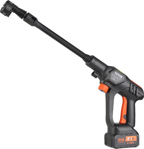 VEVOR Accu-Hogedrukreiniger, Draadloze Waterdrukreiniger, Spuitpistool, Hogedrukreinigerpistool (250w 21v, 50bar, voor Mobiele Reiniging en Irrigatie, 4l/Min, Incl. Accessoires, Oplader) — afbeelding 2