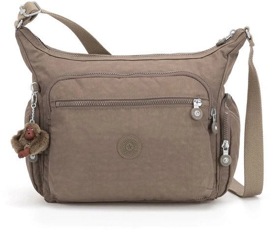 kipling Sac à épaule bandoulière Sac à épaule Eyes Wide Open Gabbie Large Shoulderbag True Beige Brun