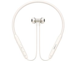 Neckband draadloze oordopjes – Bluetooth 5.4 – Lage latency 60ms – 30 uur afspeeltijd – IP54 waterbestendig – Dual-device connect – Joyroom – Beige