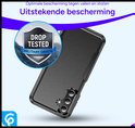 Coque noire antichoc pour Samsung A26-5G avec certification 'Drop Tested Military Grade'.