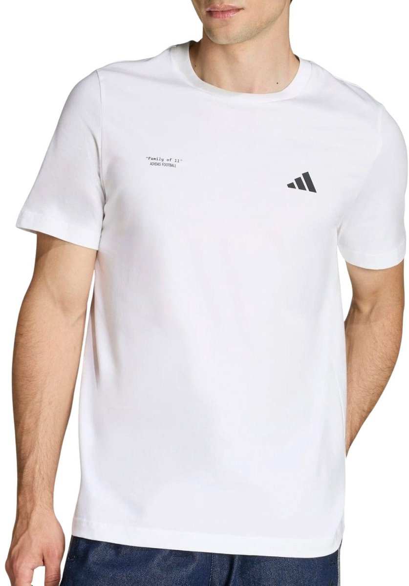 Adidas Football Slogan Graphic Shirt Heren Wit