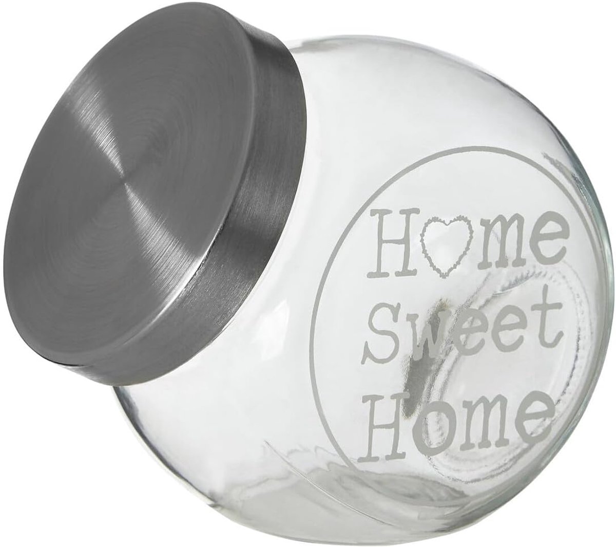 Glazen Opbergpot met Metalen Deksel - 700ml