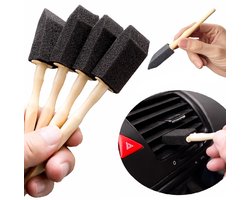 Auto Ventilator Reinigingsborstel Set 4 Stuks – Airco Rooster Cleaner – Interieur Detail Brush – Stofverwijderaar voor Auto, Thuis & Kantoor – Compact & Herbruikbaar