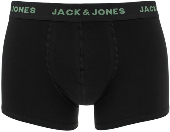 Zwarte boxer met groene 'JACK & JONES' tailleband.