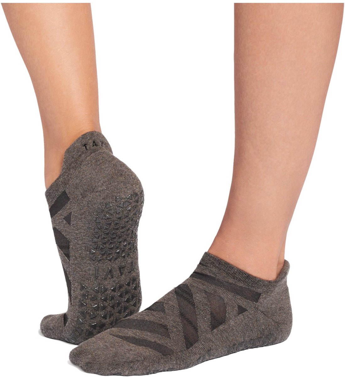 Tavi Savvy Yoga No-Show Grip Socks - Roodbruin - 36-39