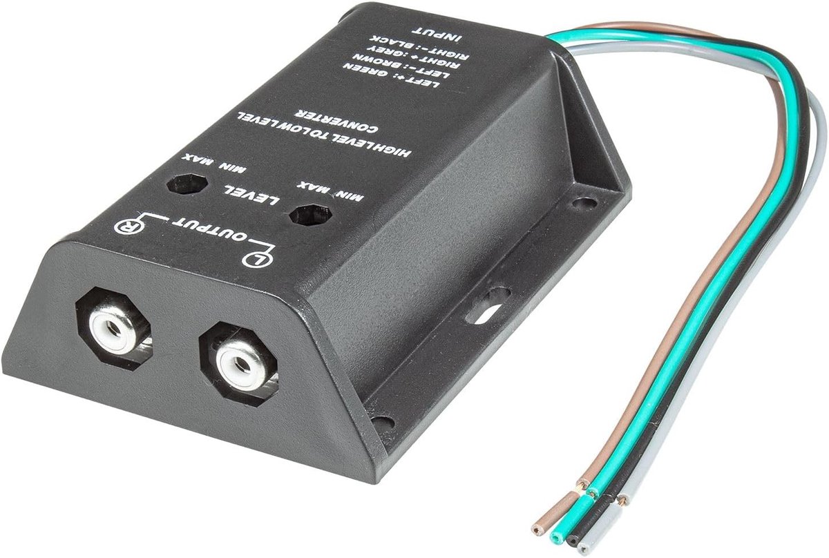 Audio Converter - Signaal Versterker - Autoradio Upgrade - Regelbaar Per Kanaal - 11x7.5x3 cm