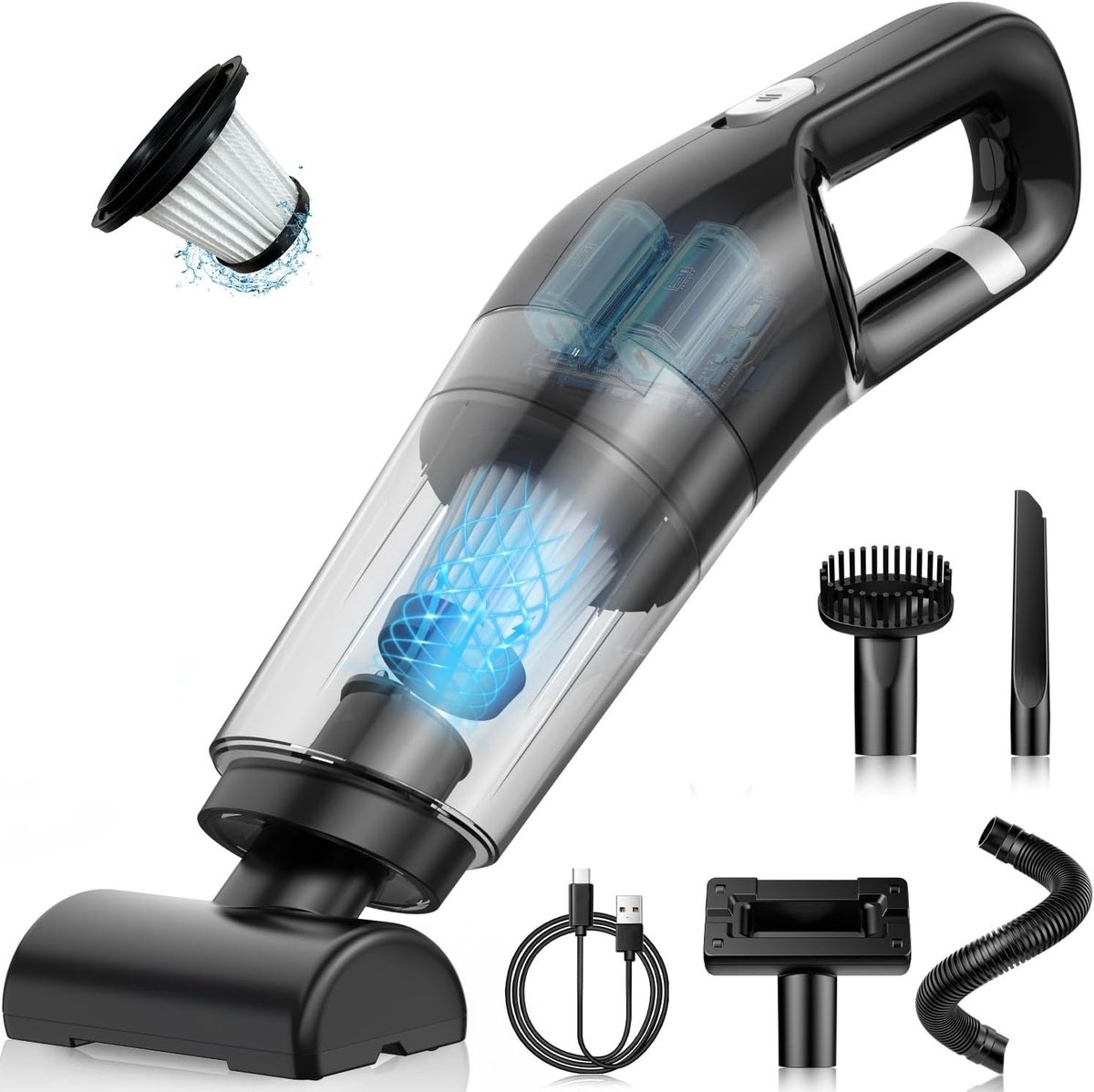 Guangzhouhuahong Draadloze Handstofzuiger 10000 Pa met 3 - Guangzhouhuahongjidianjishufazhanyouxiangongsi - €32,99