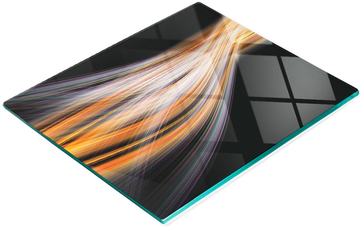 Keukenplank van gehard glas met abstracte kunstafbeeldingen, 60x52 cm