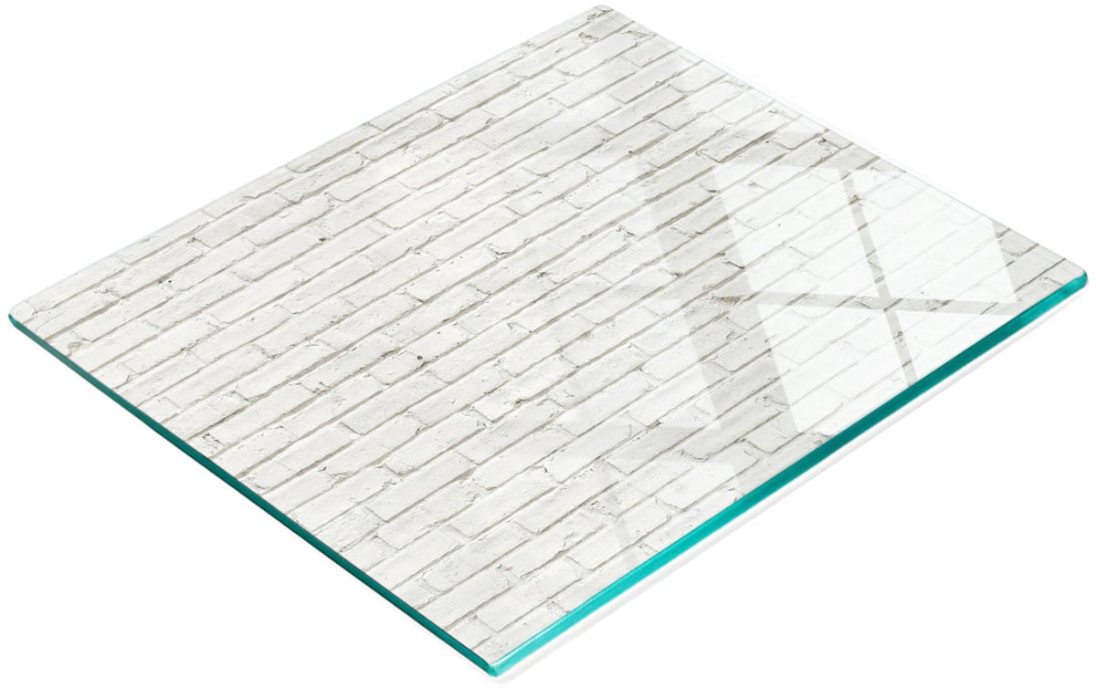 Gehard multifunctioneel decoratief glazen paneel, baksteenmotief, 60x52 cm