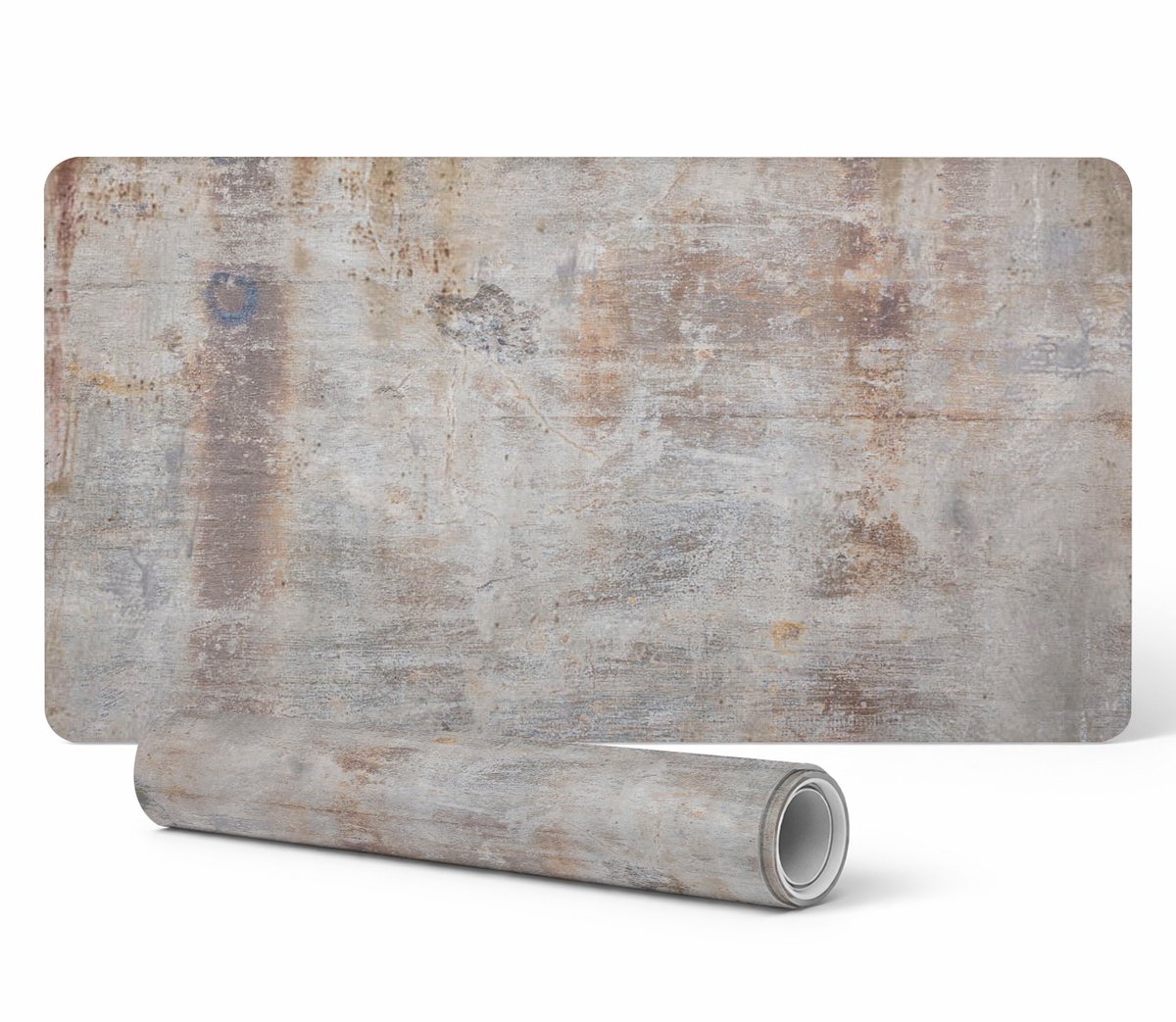 Moderne beschermende toetsenbordmat met roestige textuur, 120x60 cm