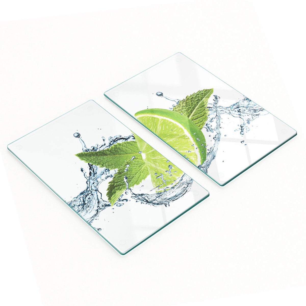 Decoratieve snijplanken van gehard glas voor kalkwater, 2x30x52 cm