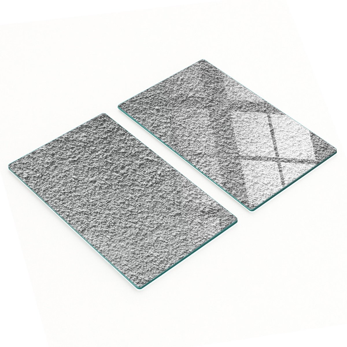 Keukenplanken van gehard glas met decoratieve grafische wandtextuur 2x30x52 cm