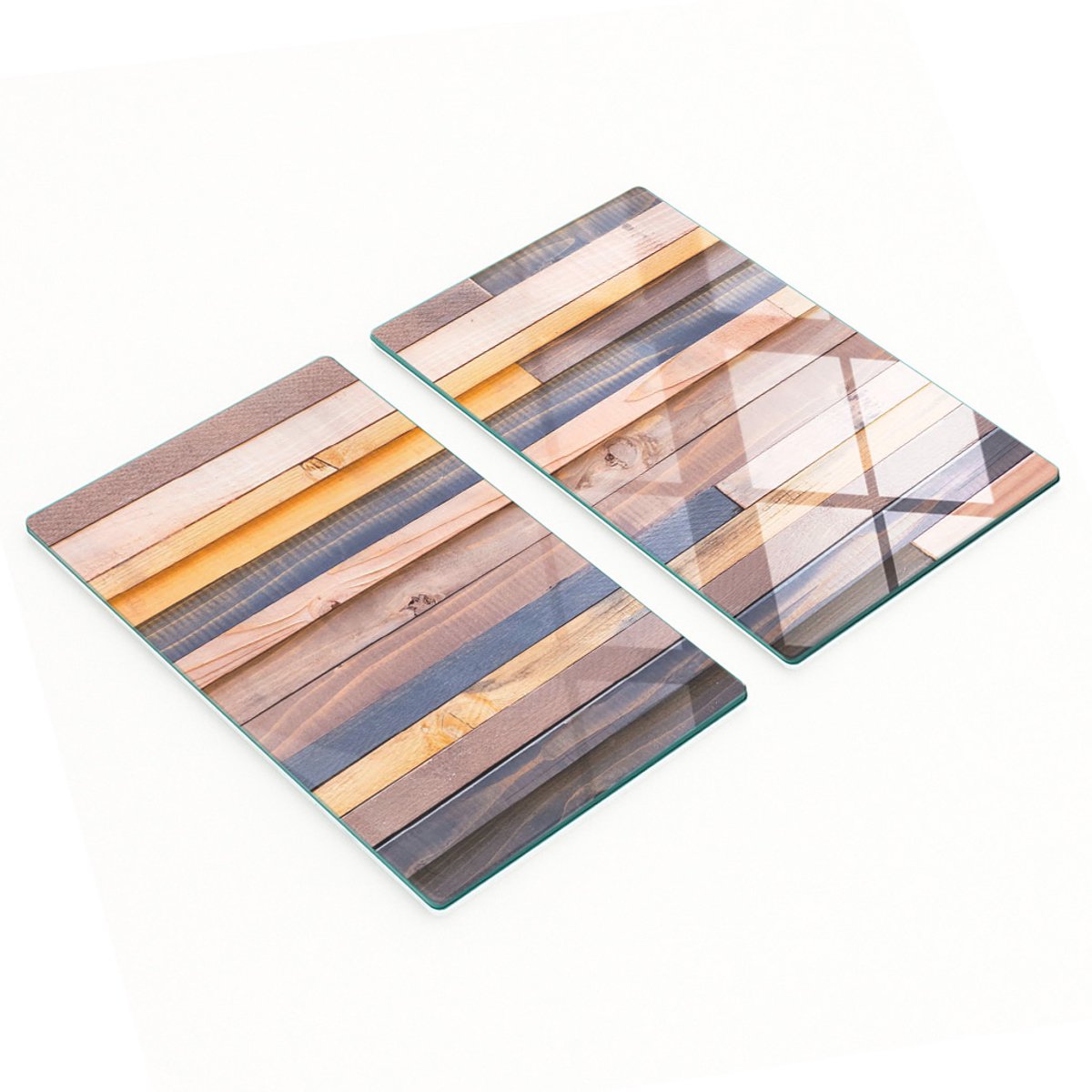 Decoratieve glazen snij- en serveerplanken, houten wandplank 2x30x52 cm