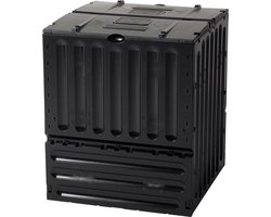 GARANTIA ECO-King Composter 400 liter zwart - Tuincomposter, Snelle compostering, Afval & recycling, Organisch afval, Compostbak, Tuinaccessoires, Compost, Snelle compostering tuin, Compostbak, Tuin