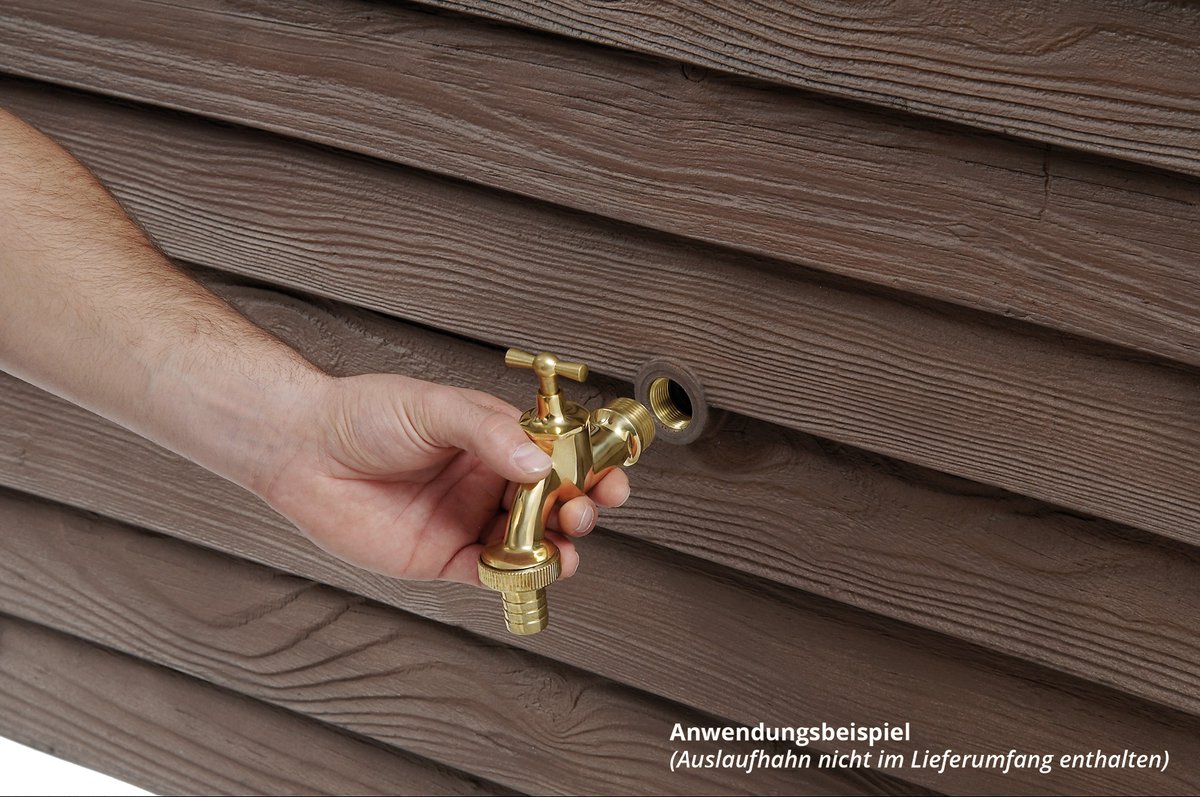 Garantia Woody colonne récupératrice d'eau 350 L bois foncé