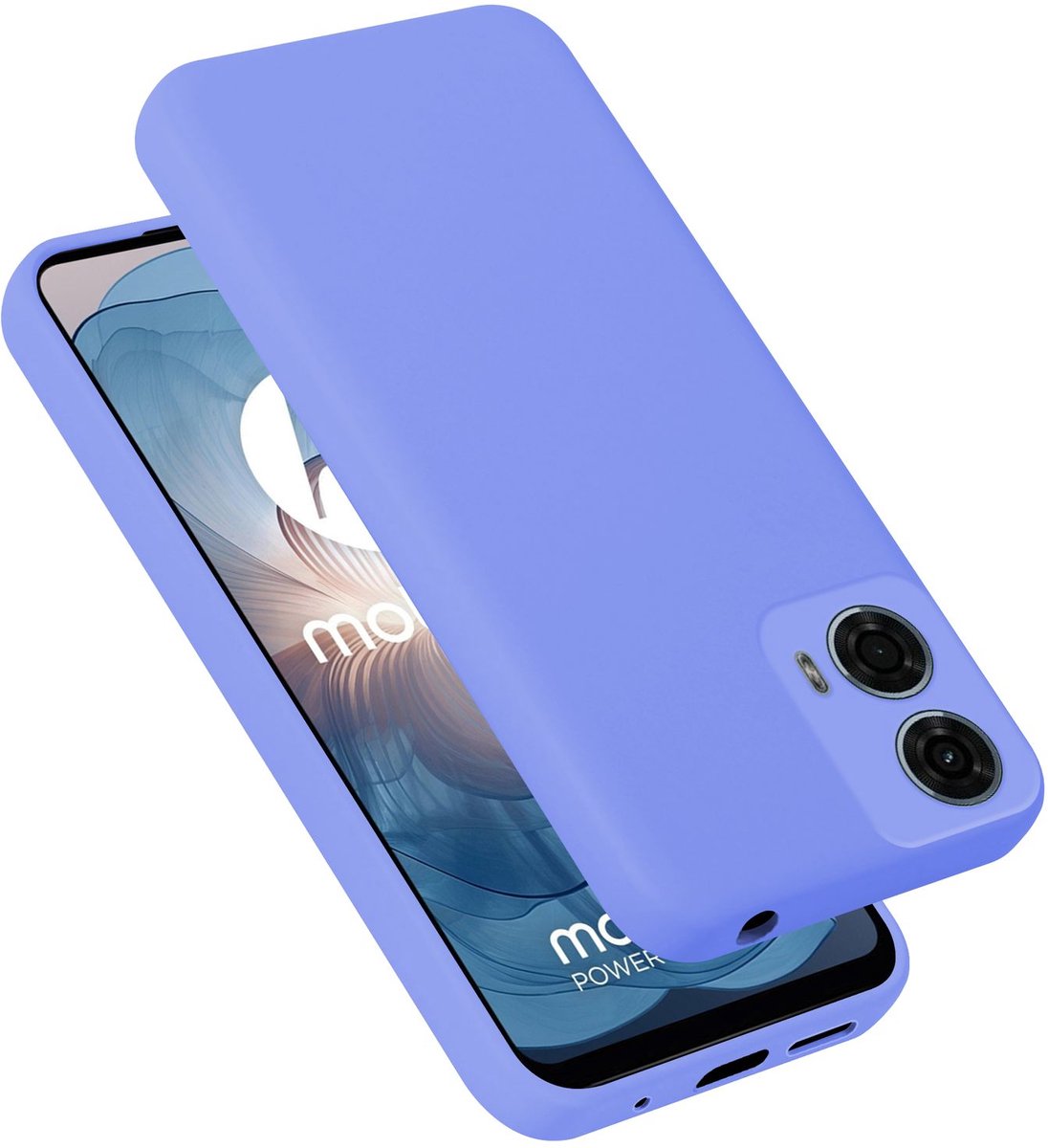 Cadorabo Hoesje geschikt voor Motorola Moto G24 power Case in Liquid Lichte Paars Beschermhoes gemaakt van flexibel TPU silicone etui cover mobiele telefoonhoesje