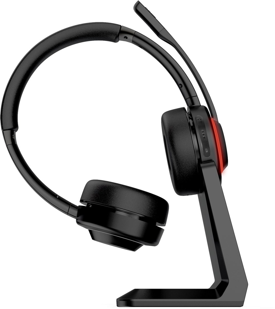 Mixx B20S Wireless Stereo Business Headset - Noise Cancelling - Mute Functie - Oplaadstation - Zwart