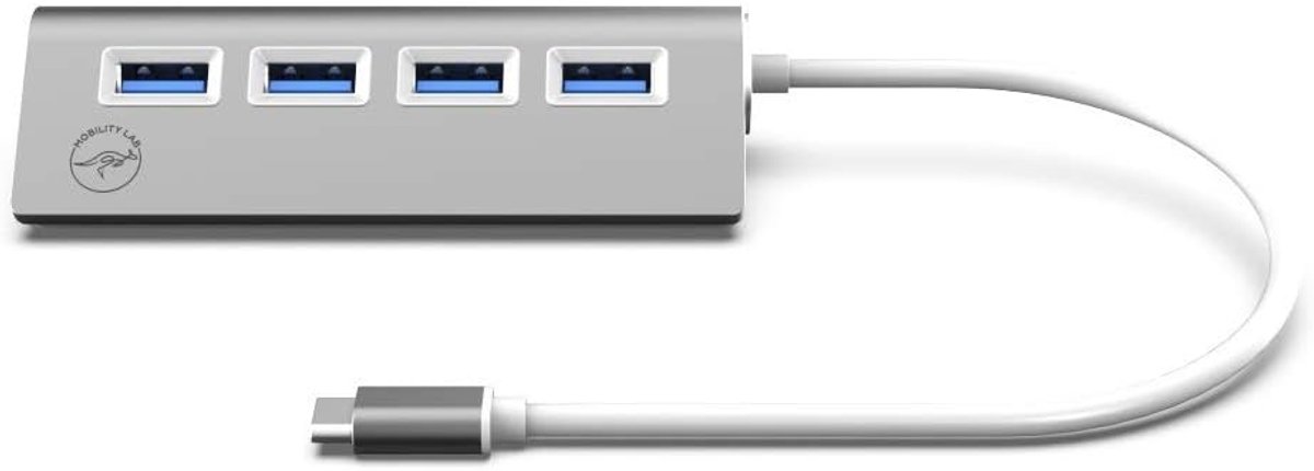 USB-C Hub met 4 USB 3.0 Poorten - Compact en Duurzaam