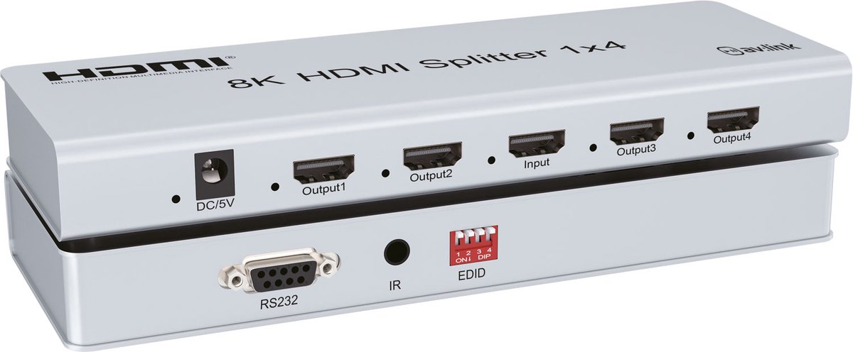 AV:Link 4KS14 8K HDMI-splitter met EDID